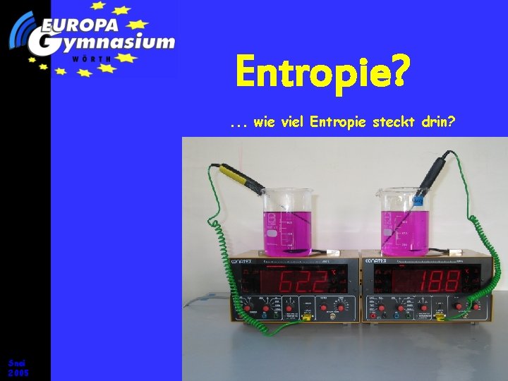 Entropie? . . . wie viel Entropie steckt drin? Snei 2005 