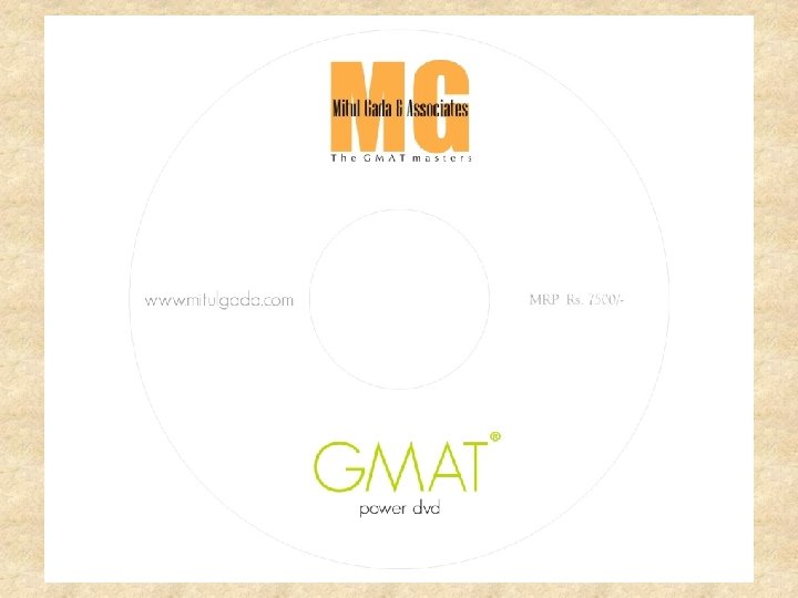 GMAT “Power” DVD . (mrp Rs. 7500) 