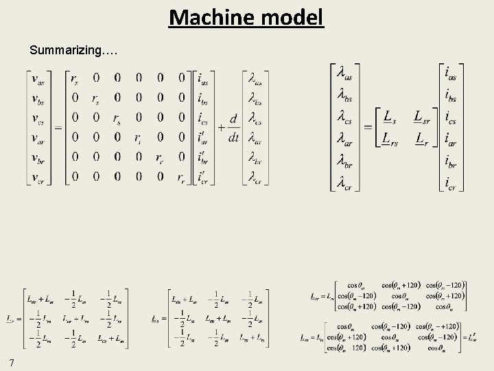 Machine model Summarizing…. 7 