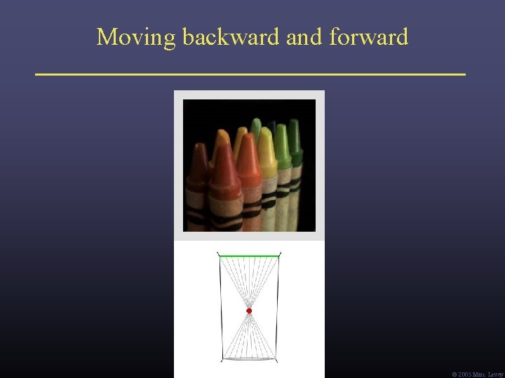 Moving backward and forward Ó 2005 Marc Levoy Moving backward and forward Ó 2005 Marc Levoy