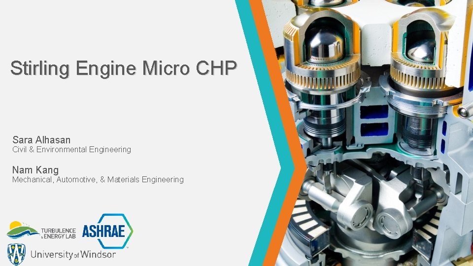 Stirling Engine Micro CHP Sara Alhasan Civil & Environmental Engineering Nam Kang Mechanical, Automotive,