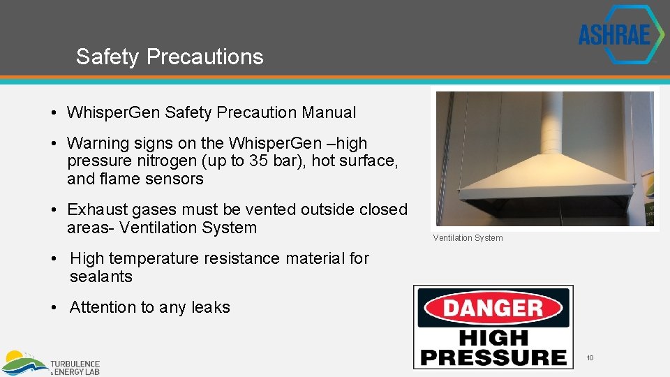 Safety Precautions • Whisper. Gen Safety Precaution Manual • Warning signs on the Whisper.