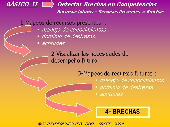 BÁSICO II Detectar Brechas en Competencias Recursos futuros – Recursos Presentes = Brechas 1
