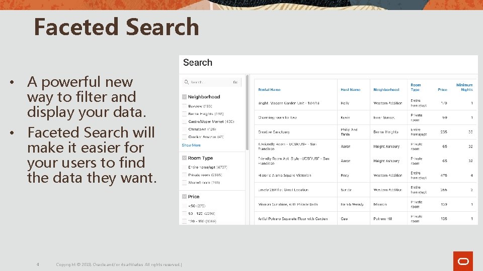Faceted Search • A powerful new way to filter and display your data. • Faceted Search • A powerful new way to filter and display your data. •