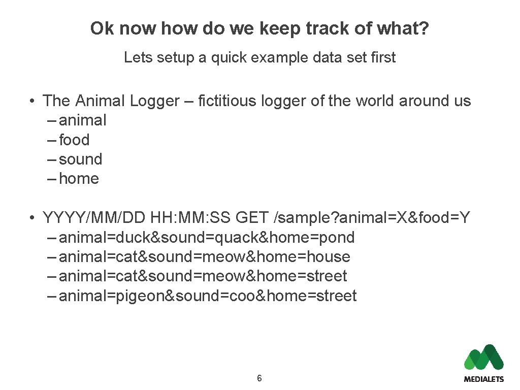 Ok now how do we keep track of what? Lets setup a quick example