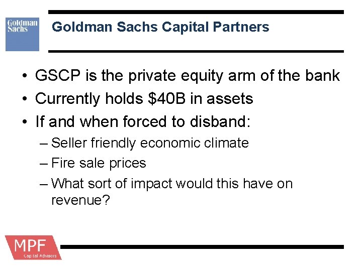 Goldman Sachs Risk Management November 17 10 Presented