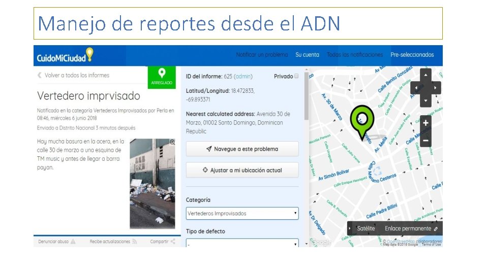 Manejo de reportes desde el ADN 