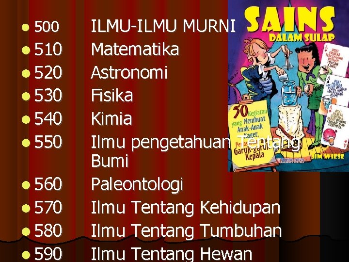  500 510 520 530 540 550 560 570 580 590 ILMU-ILMU MURNI Matematika