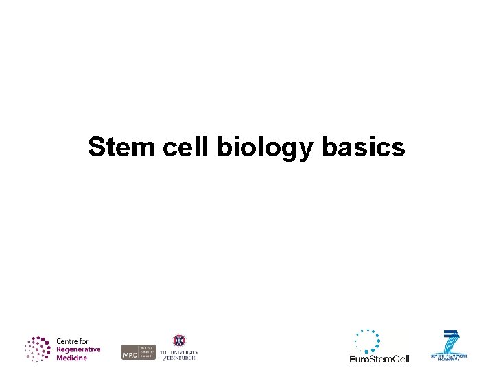 Stem cell biology basics 