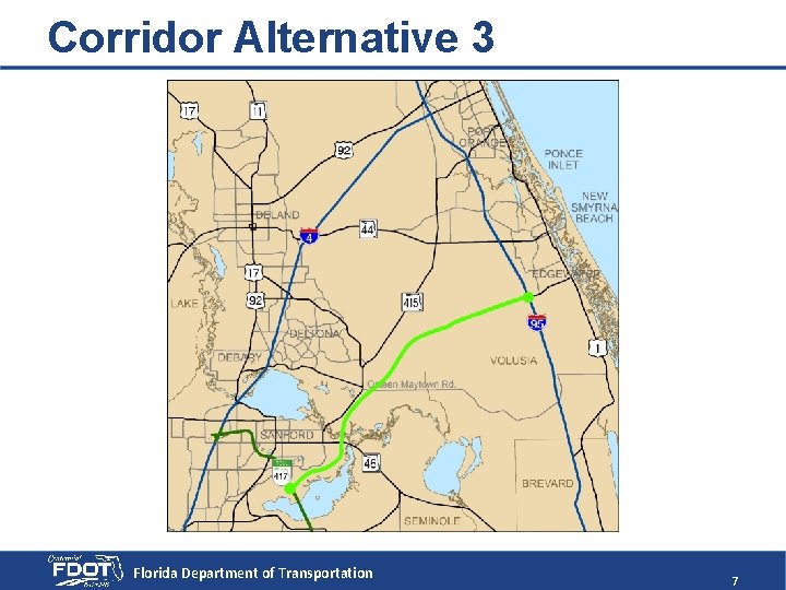 Corridor Alternative 3 Florida Department of Transportation 7 