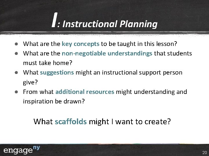 I: Instructional Planning ● What are the key concepts to be taught in this I: Instructional Planning ● What are the key concepts to be taught in this