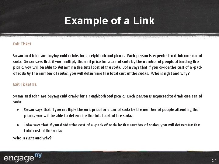 Example of a Link Exit Ticket Susan and John are buying cold drinks for Example of a Link Exit Ticket Susan and John are buying cold drinks for