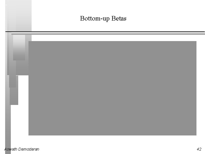 Bottom-up Betas Aswath Damodaran 42 Bottom-up Betas Aswath Damodaran 42