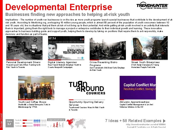 Social Good Developmental Enterprise Businesses finding new approaches to helping at-risk youth Implications - Social Good Developmental Enterprise Businesses finding new approaches to helping at-risk youth Implications -