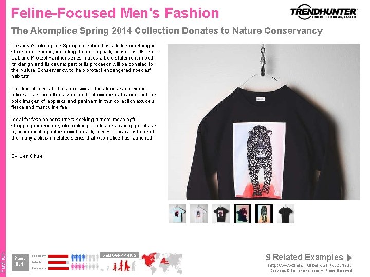 Fashion Feline-Focused Men's Fashion The Akomplice Spring 2014 Collection Donates to Nature Conservancy This Fashion Feline-Focused Men's Fashion The Akomplice Spring 2014 Collection Donates to Nature Conservancy This