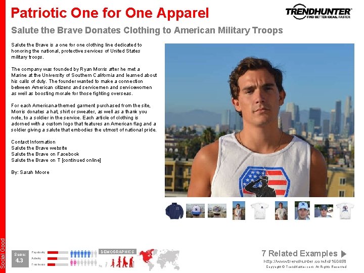 Social Good Patriotic One for One Apparel Salute the Brave Donates Clothing to American Social Good Patriotic One for One Apparel Salute the Brave Donates Clothing to American