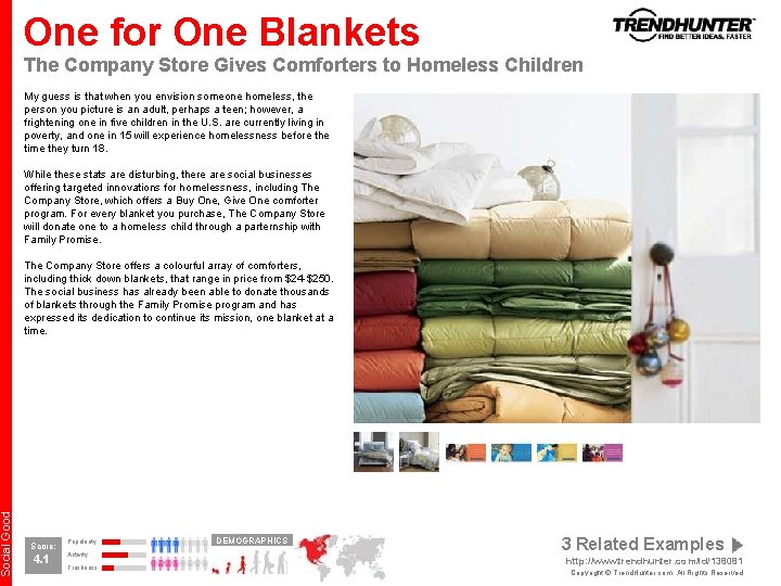 Social Good One for One Blankets The Company Store Gives Comforters to Homeless Children Social Good One for One Blankets The Company Store Gives Comforters to Homeless Children