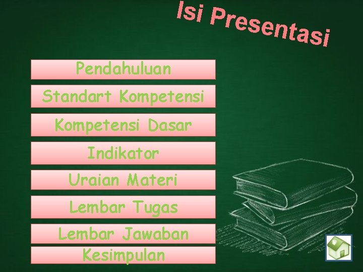 Isi Pre Pendahuluan Standart Kompetensi Dasar Indikator Uraian Materi Lembar Tugas Lembar Jawaban Kesimpulan