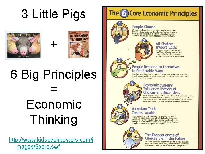 3 Little Pigs + 6 Big Principles = Economic Thinking http: //www. kidseconposters. com/i