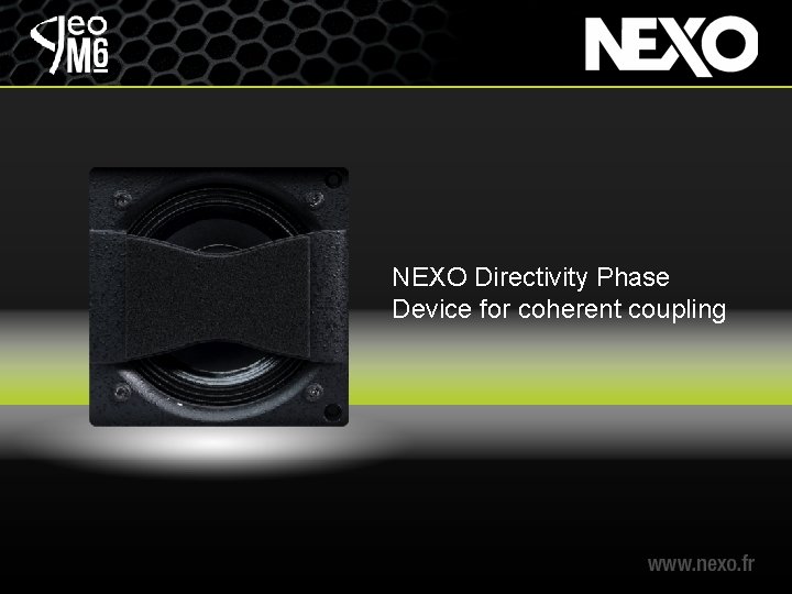 NEXO Directivity Phase Device for coherent coupling 