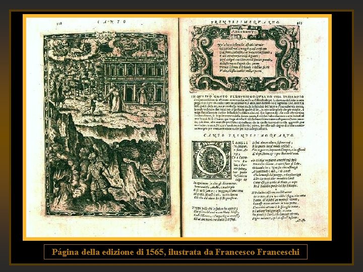 Página della edizione di 1565, ilustrata da Francesco Franceschi Página della edizione di 1565, ilustrata da Francesco Franceschi