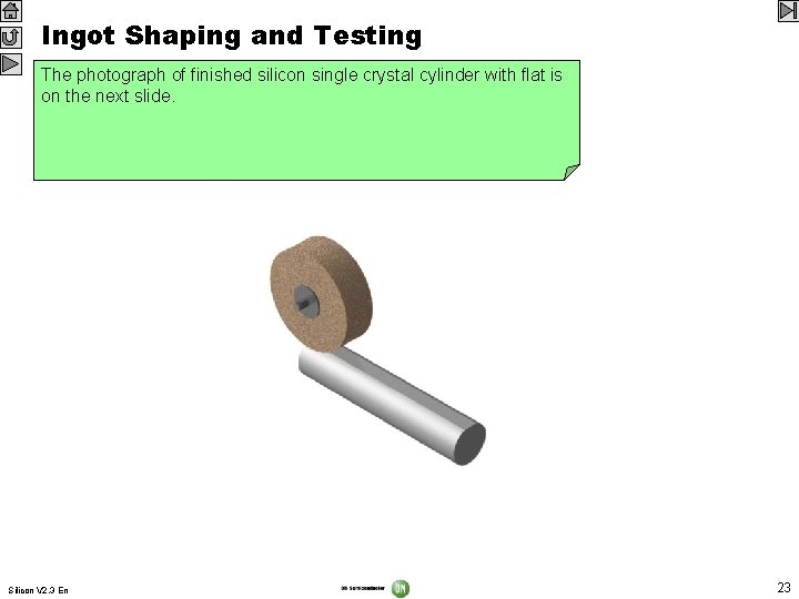 Ingot Shaping and Testing During The Crystallographic pulled crystal photograph the cropping ingot section