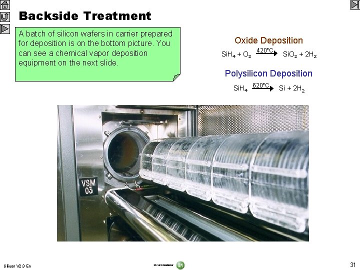 Backside Treatment A batch For Silicon Polysilicon wafers dioxide of silicon that on the