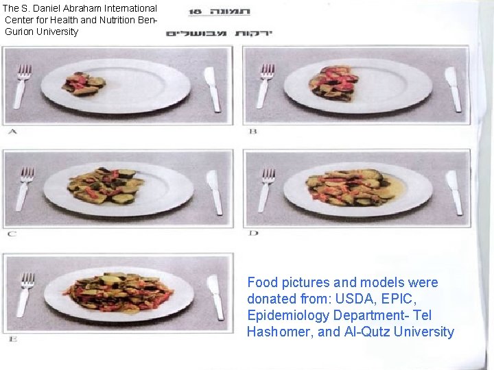 The S. Daniel Abraham International Center for Health and Nutrition Ben. Gurion University Food