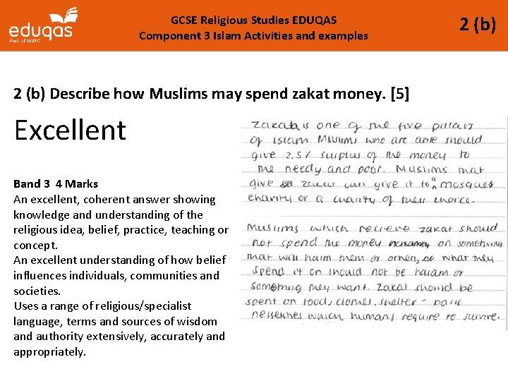 GCSE Religious Studies EDUQAS Component 3 Islam Activities and examples 2 (b) Describe how