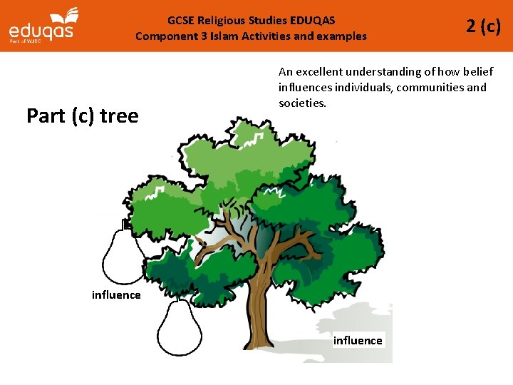 GCSE Religious Studies EDUQAS Component 3 Islam Activities and examples Part (c) tree 2