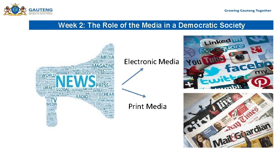 Week 2: The Role of the Media in a Democratic Society Electronic Media Print