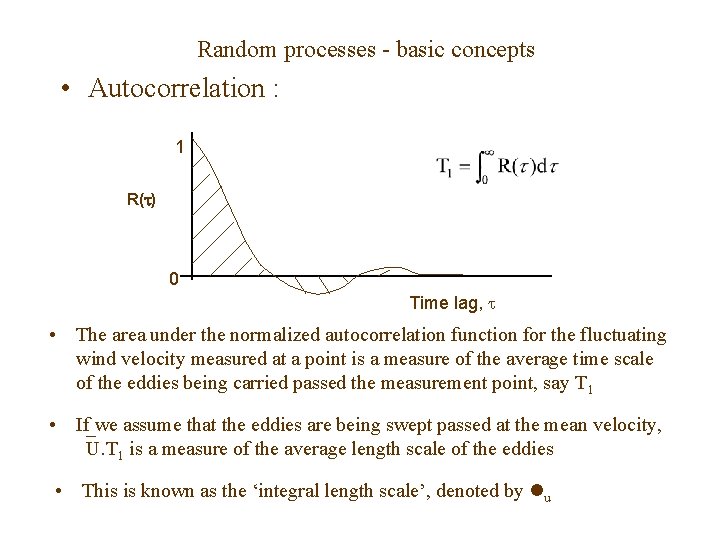 Random processes - basic concepts • Autocorrelation : 1 R( ) 0 Time lag,