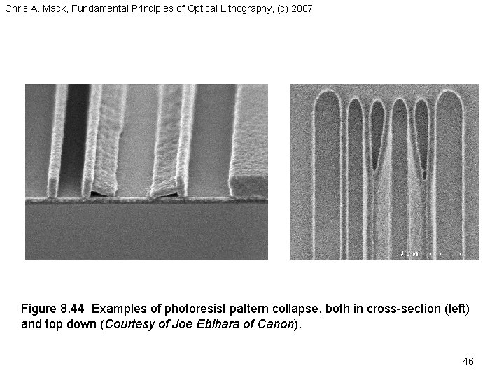 Chris A. Mack, Fundamental Principles of Optical Lithography, (c) 2007 Figure 8. 44 Examples