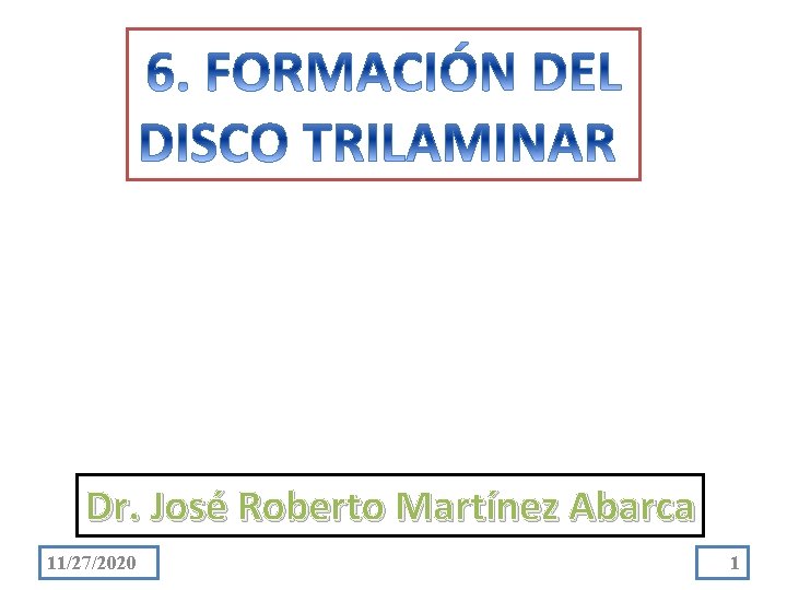 Dr. José Roberto Martínez Abarca 11/27/2020 1 