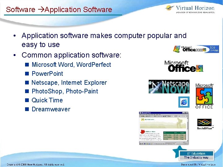 Software Application Software • Application software makes computer popular and easy to use • Software Application Software • Application software makes computer popular and easy to use •