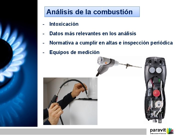 Análisis de la combustión - Intoxicación - Datos más relevantes en los análisis -