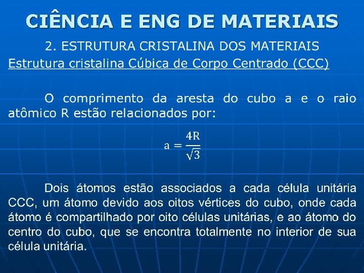 CIÊNCIA E ENG DE MATERIAIS 