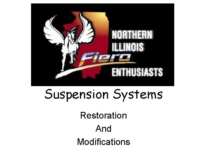 Suspension Systems Restoration And Modifications 