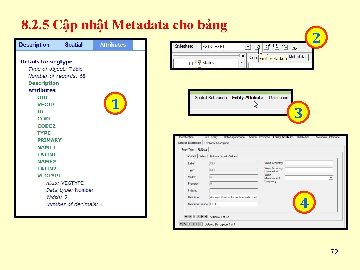 8. 2. 5 Cập nhật Metadata cho bảng 1 2 3 4 72 