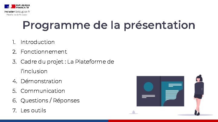 Programme de la présentation 1. Introduction 2. Fonctionnement 3. Cadre du projet : La