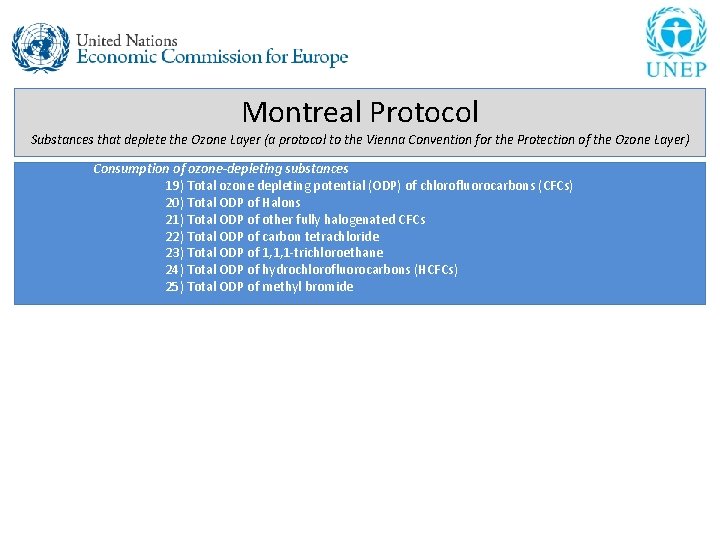 Montreal Protocol Substances that deplete the Ozone Layer (a protocol to the Vienna Convention