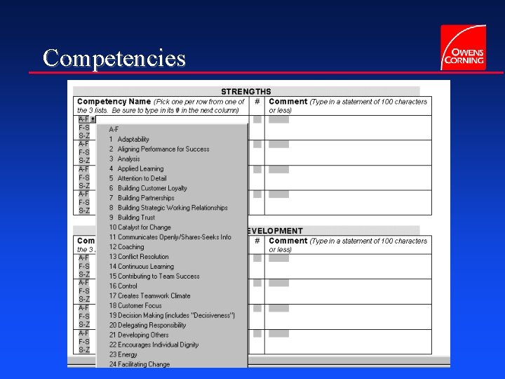 Competencies 