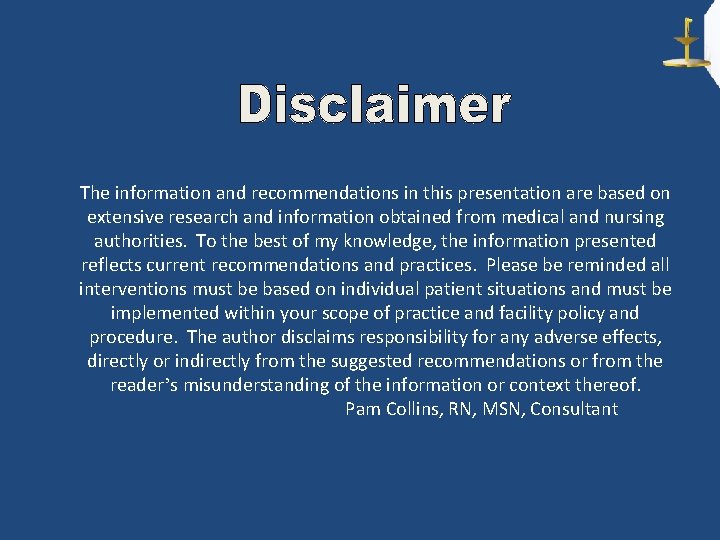 The information and recommendations in this presentation are based on extensive research and information