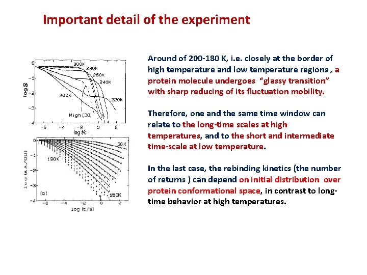 Important detail of the experiment Around of 200 -180 K, i. e. closely at