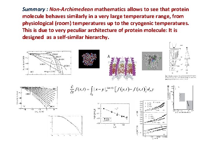 Summary : Non-Archimedean mathematics allows to see that protein molecule behaves similarly in a