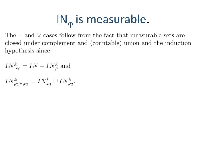 IN is measurable. 