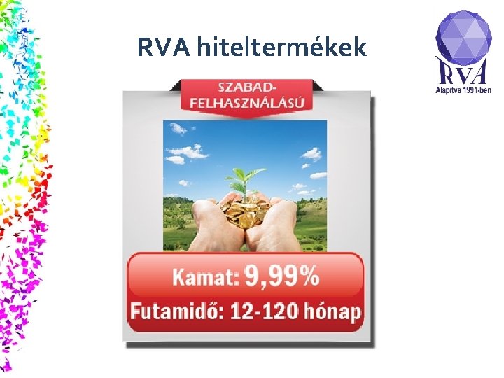 RVA hiteltermékek 