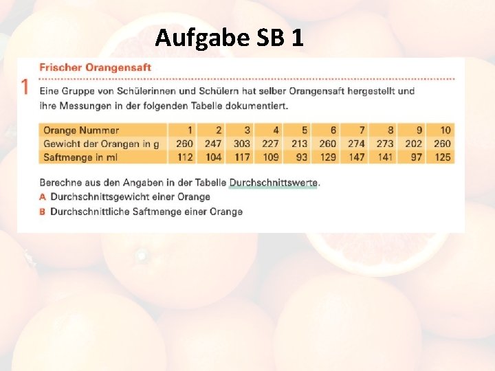 Aufgabe SB 1 