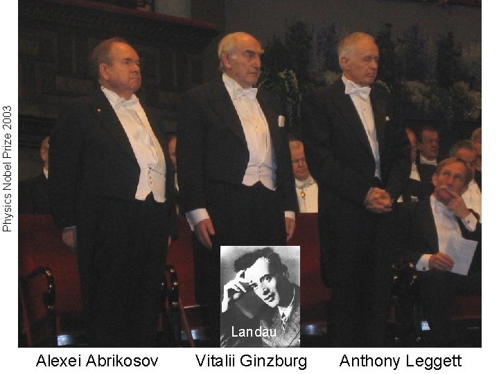 Physics Nobel Prize 2003 Landau Alexei Abrikosov Vitalii Ginzburg Anthony Leggett 