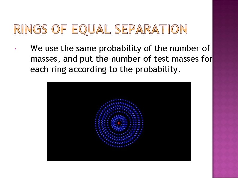  • We use the same probability of the number of masses, and put